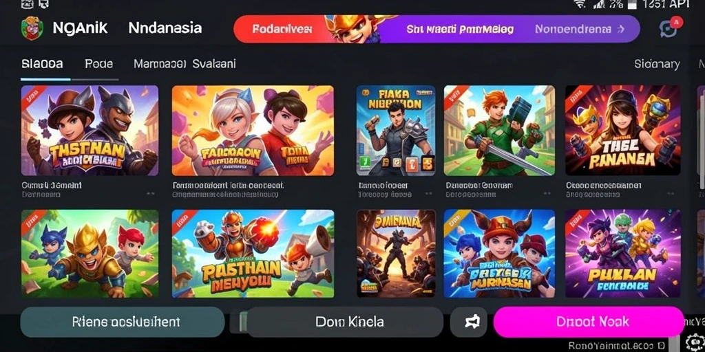 Tampilan awal yang menarik dengan grafis menawan.